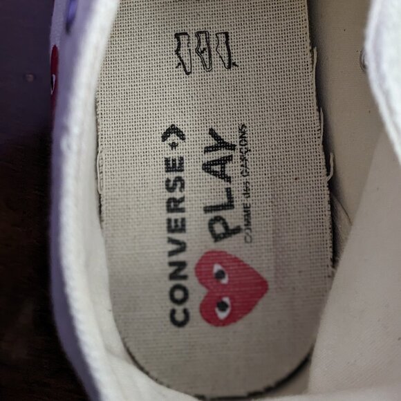 Converse Chuck Taylor All Star 70 Hi Comme des Garcons PLAY Multi-Heart White - Picture 11 of 16